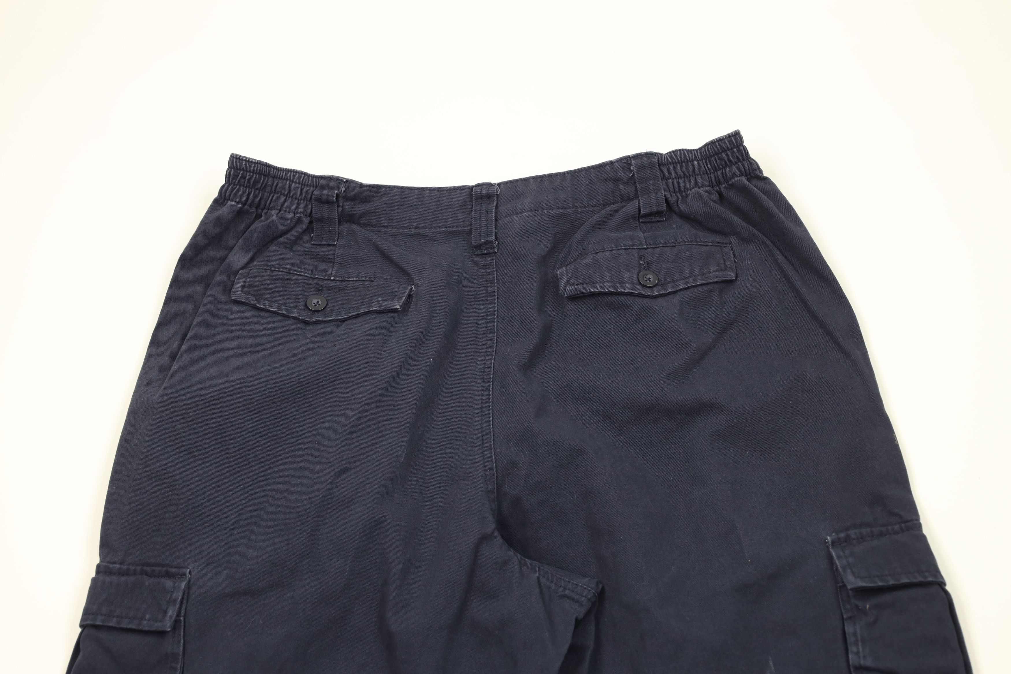Vintage Vintage 90s Y2K Streetwear Wide Leg Cargo Pants Navy Cotton Size US 36 / EU 52 - 12 Thumbnail