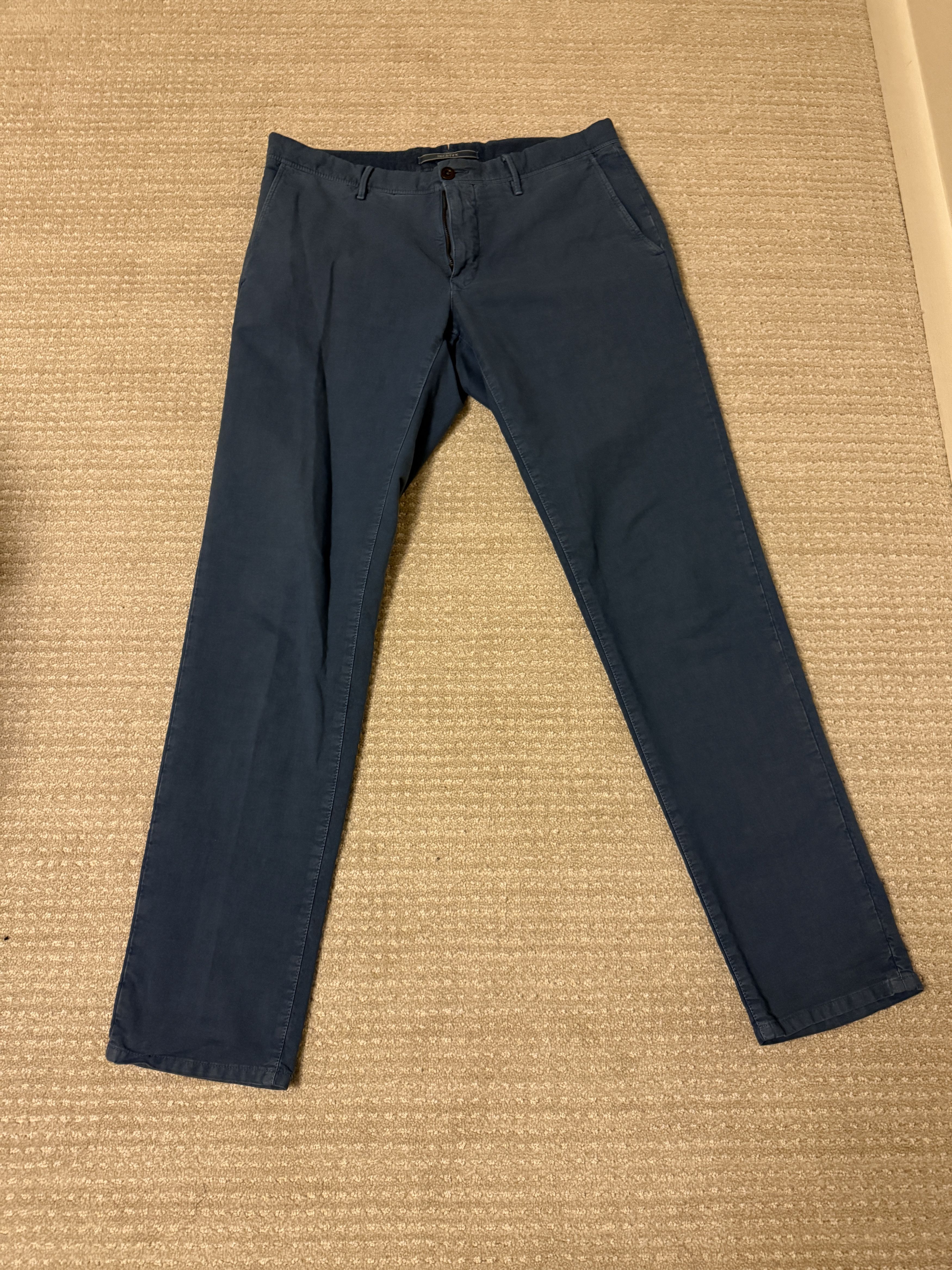 Incotex Incotex Khaki Pants Blue 36-Slim Fit. Size US 36 / EU 52 - 1 Thumbnail