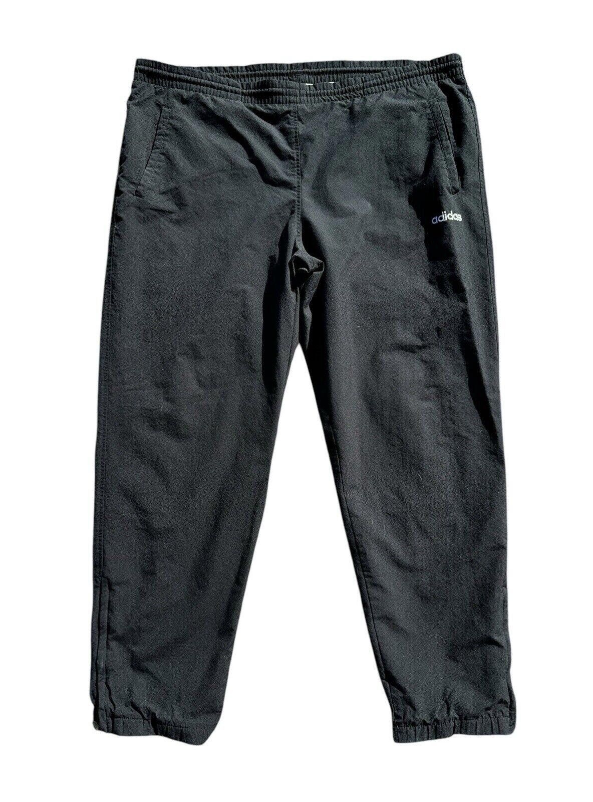 Adidas Vintage Adidas 90s Black Zippered Baggy Track Pants Sz L Size US 34 / EU 50 - 1 Thumbnail