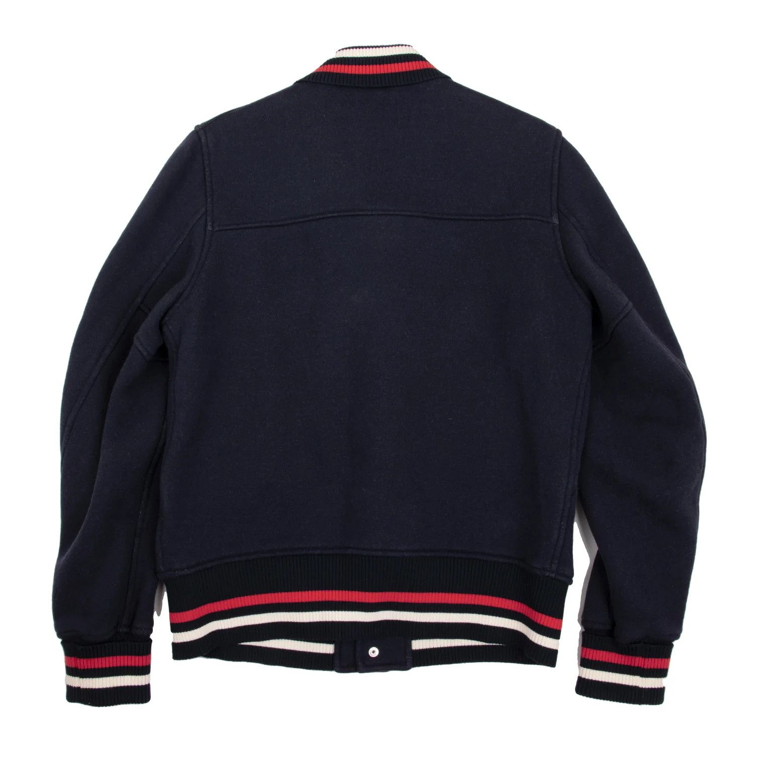 Junya Watanabe Fleece-Lined Sweat Varsity Jacket in Navy, Size L Size US L / EU 52-54 / 3 - 13 Thumbnail