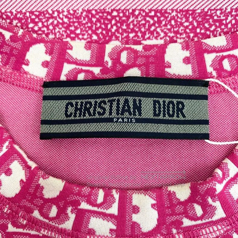 Dior Dior Pink logo jacquard full-print round-neck short-sleeve Size S / US 4 / IT 40 - 6 Thumbnail