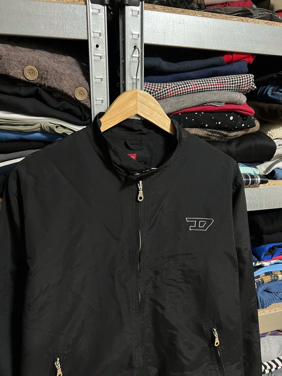 Diesel Vintage Diesel Big Logo Coach Full Zip Bomber Jacket Size L Size US L / EU 52-54 / 3 - 4 Thumbnail