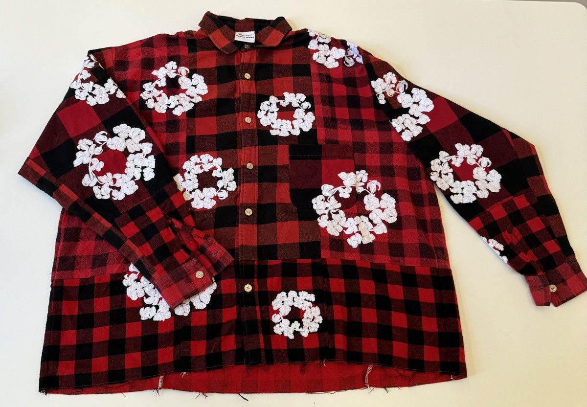 DENIM TEARS × READYMADE READYMADE x Denim Tears Wreath Check Shirt 