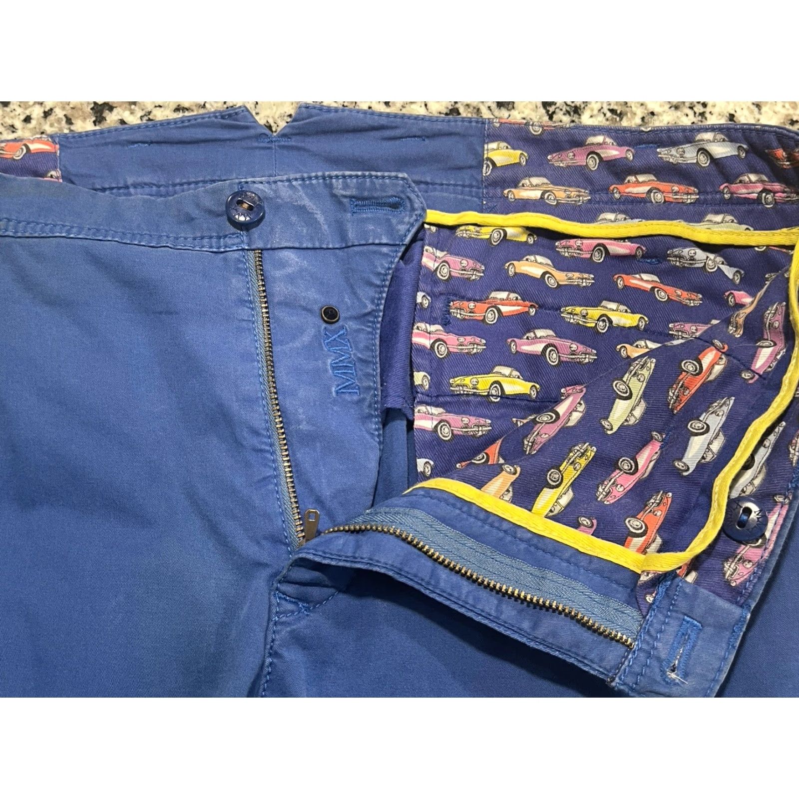 Vintage MMX Lupus Pants Chino Men 36 X 33.5 Blue Cotton Blend Front Flat Regular Pocket Casual Size US 36 / EU 52 - 2 Thumbnail