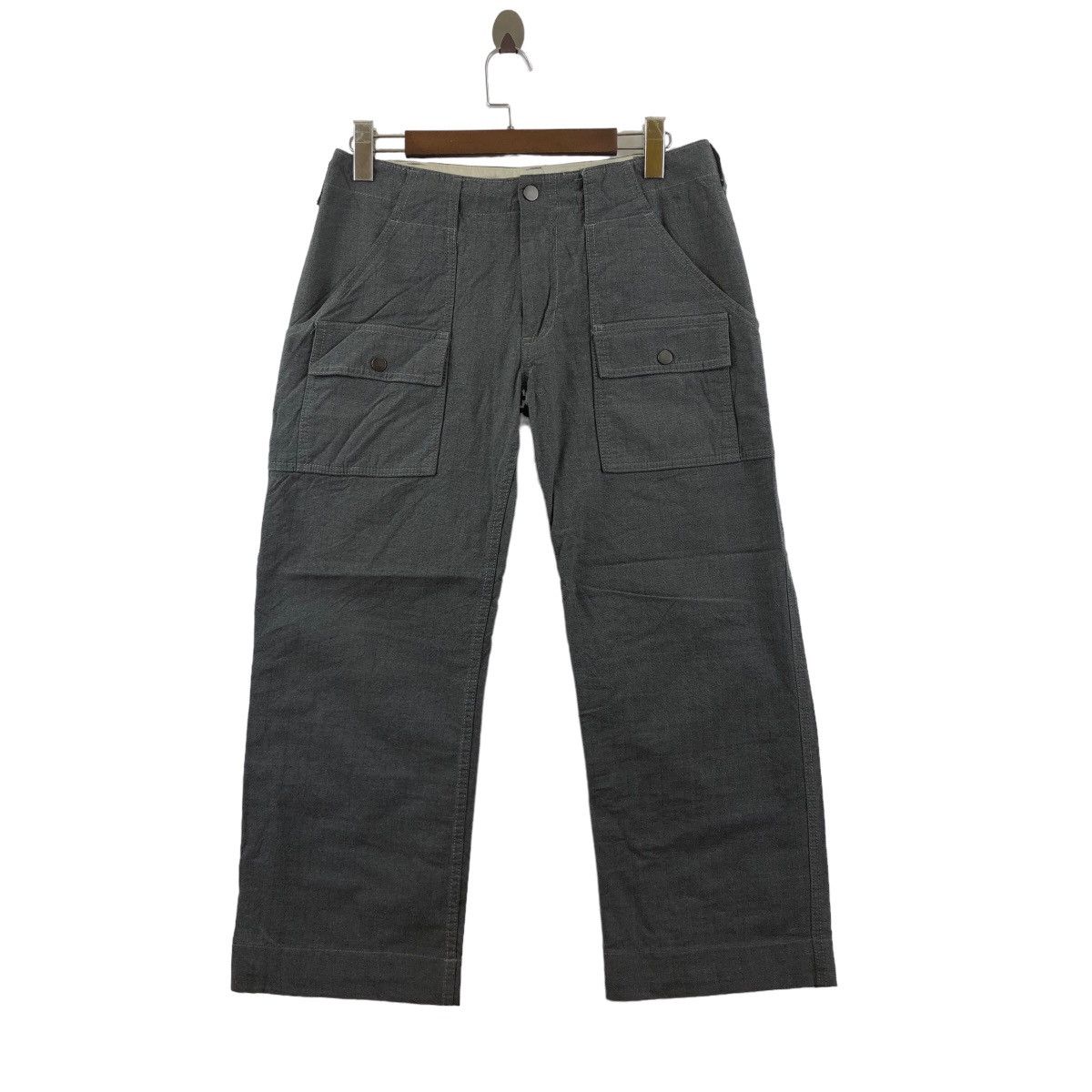 image of Vintage United Arrow Wool Bush Pants Indigo in Grey, Men's (Size 30)