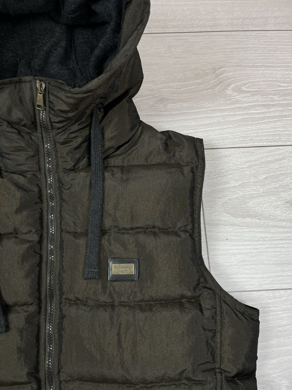 Dolce & Gabbana Dolce&Gabbana Brown Nylon Hooded Puffer Down Vest Jacket Size US M / EU 48-50 / 2 - 6 Thumbnail