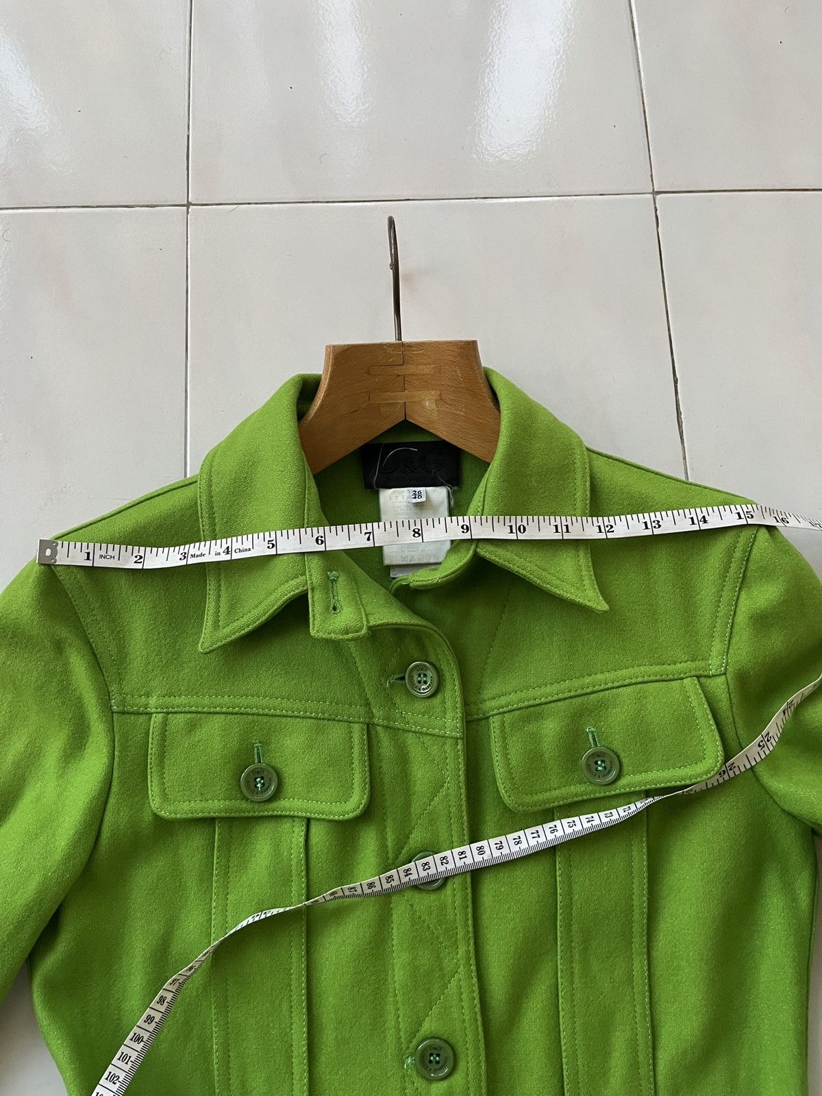 Dolce & Gabbana Dolce & Gabbana Green Neon Wool Jacket Size XS / US 0-2 / IT 36-38 - 15 Thumbnail