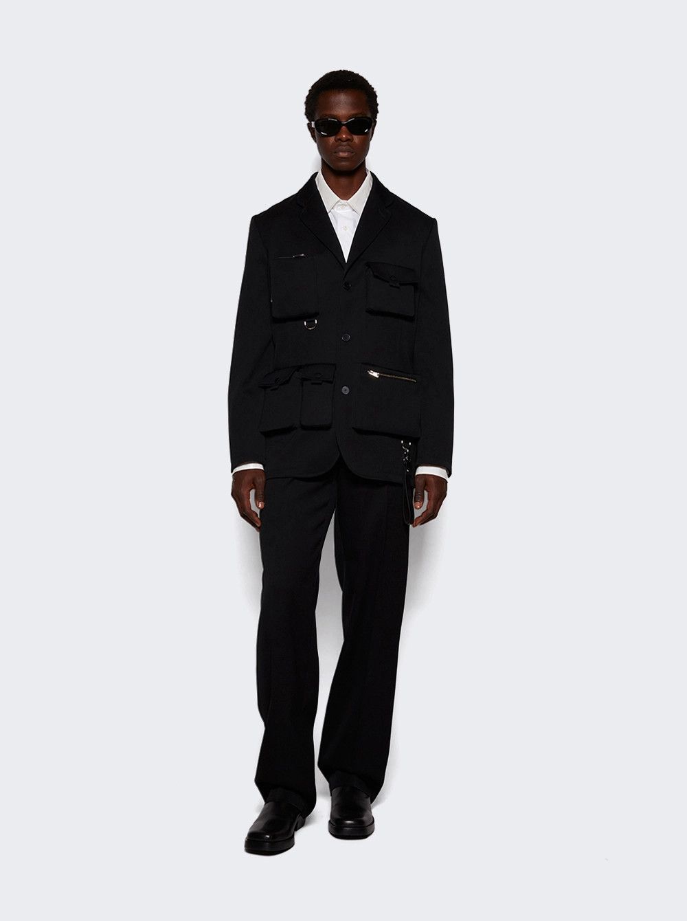 Lanvin o1mle0426 Utility Blazer in Black Size US L / EU 52-54 / 3 - 2 Thumbnail
