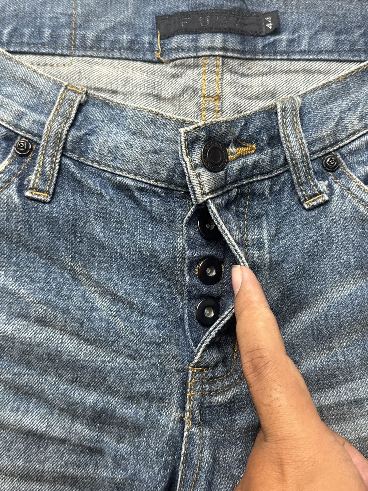 If Six Was Nine FUGA Distressed Denim Shorts Lgb Goa Styled Size US 30 / EU 46 - 8 Thumbnail