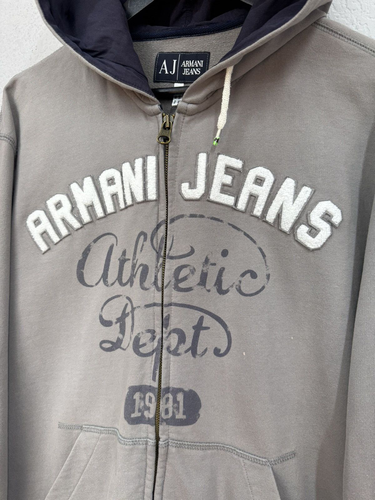 Armani Vintage Armani Y2K Zip Hoodie Avantgarde Distressed Japan Size US XL / EU 56 / 4 - 3 Thumbnail