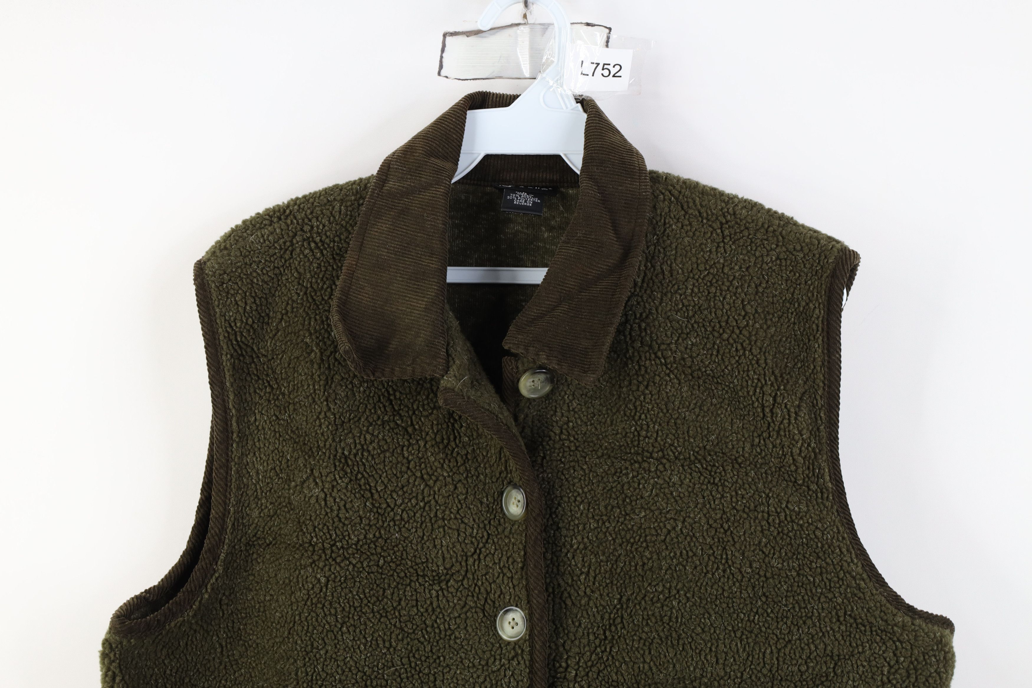 Vintage Vintage 90s Streetwear Collar Deep Pile Fleece Vest Jacket Size L / US 10 / IT 46 - 2 Thumbnail