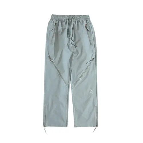 Jean Nylon Knee Zip Up Stacked Sweatpants Size US 32 / EU 48 - 3 Thumbnail