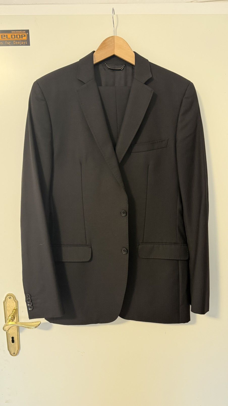 Dolce & Gabbana D&G Dolce & Gabbana Black Wool Silk Suit (EU 50) Size 40R - 1 Thumbnail