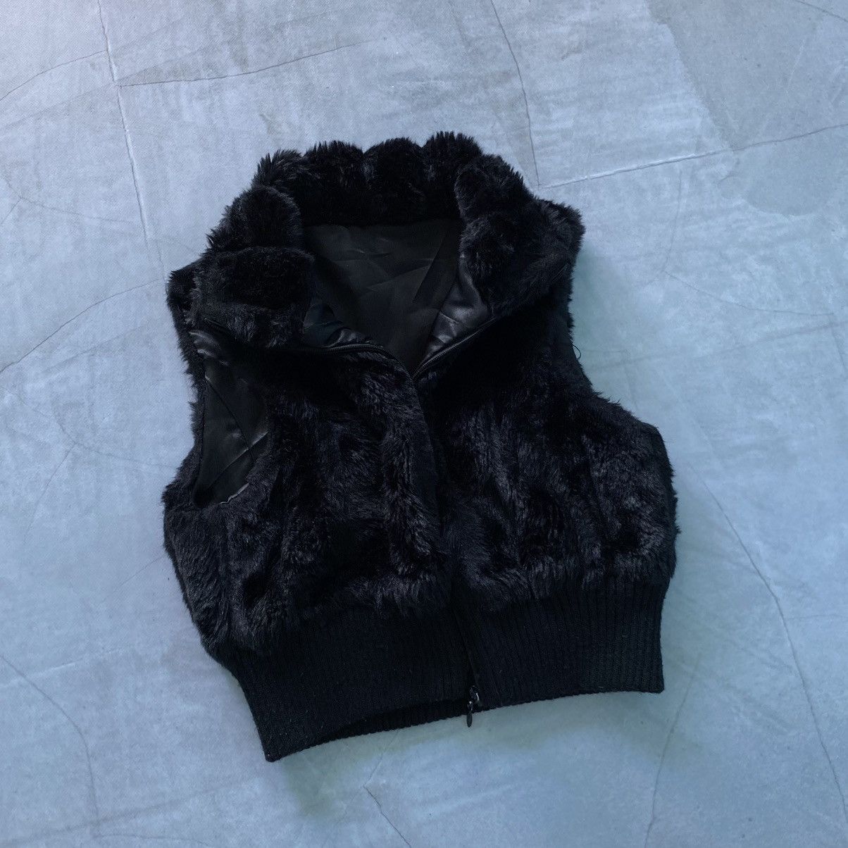 If Six Was Nine × Japanese Brand × Le Grande Bleu (L.G.B.) Vest LGB If Six Was Nine Style Faux Fur Zip Vintage Jacket Size XS / US 0-2 / IT 36-38 - 4 Thumbnail