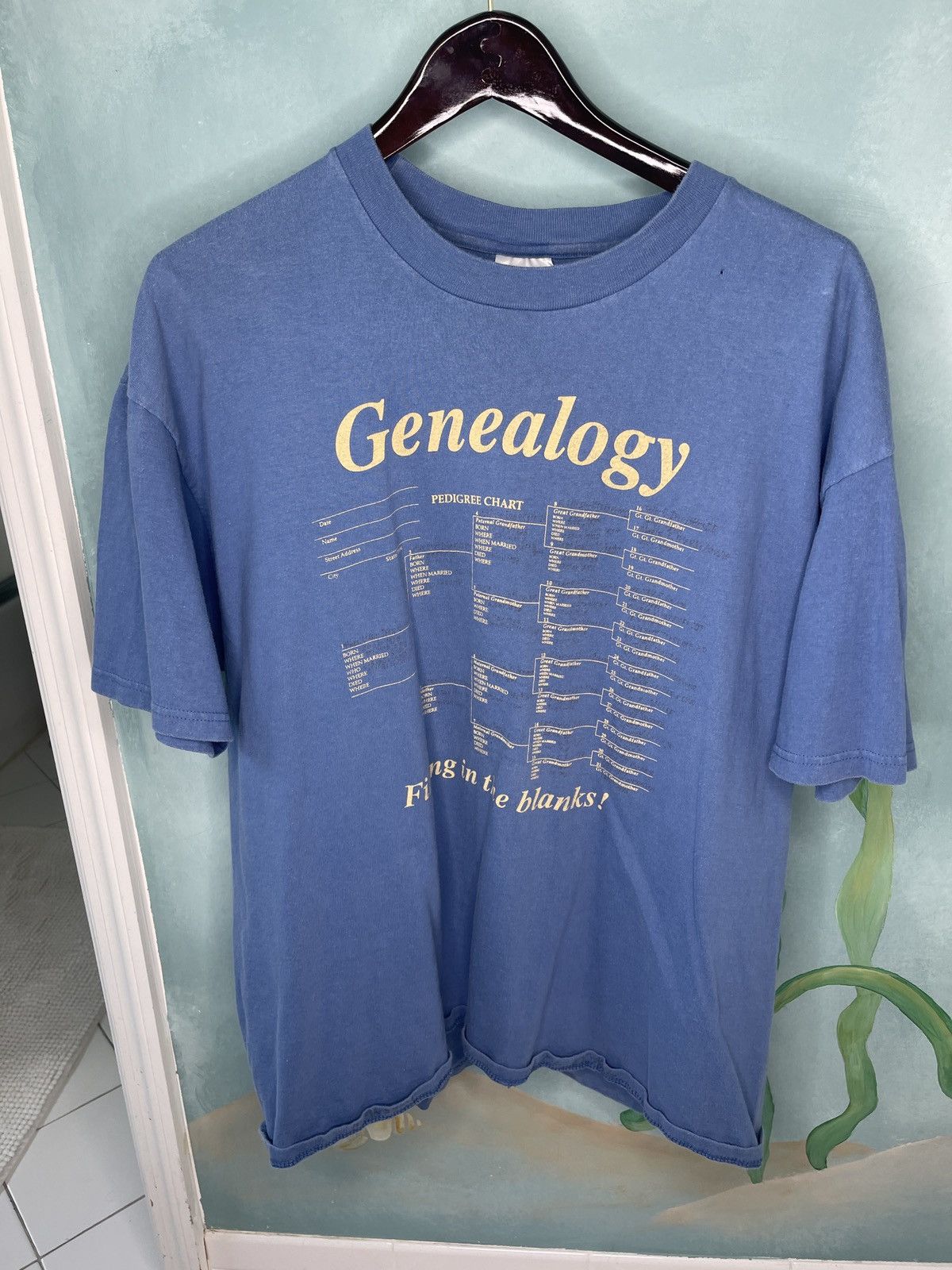 Hanes Vintage 1990s Genealogy Family Tree Tee Hanes Beefy T shirt Size US XL / EU 56 / 4 - 1 Thumbnail