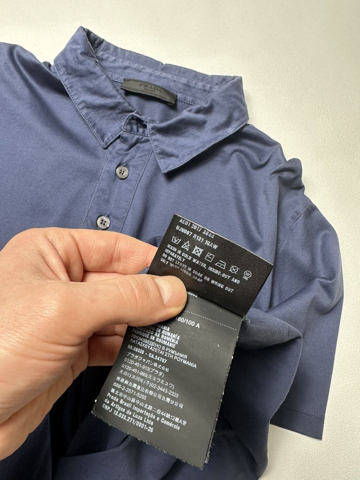 Prada Prada polo legit size L fits M mens mint 🤌🏼 Size US L / EU 52-54 / 3 - 16 Thumbnail