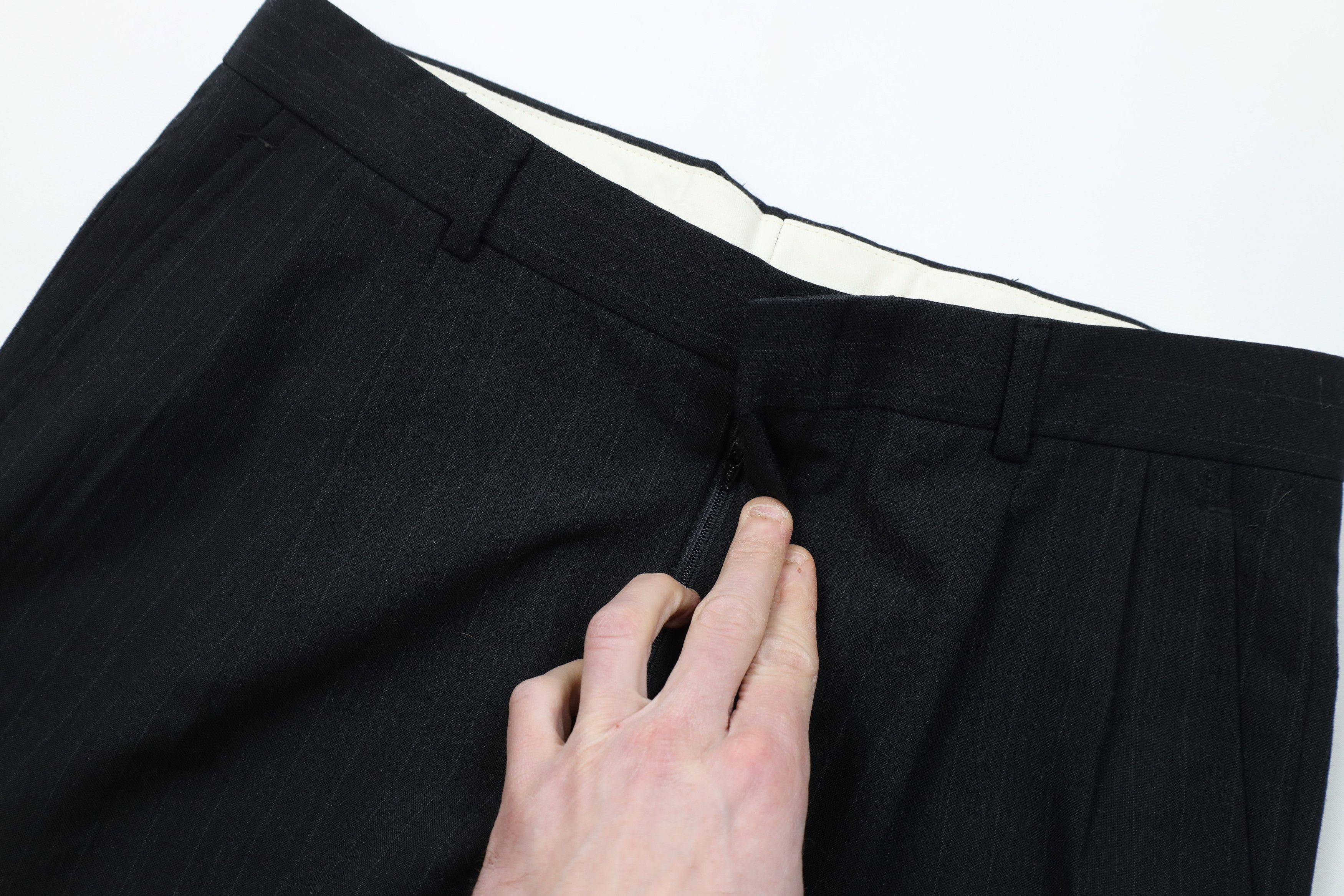 Vintage Vintage 90s Streetwear Knit Pinstriped Wide Leg Chino Pants Size US 32 / EU 48 - 7 Thumbnail