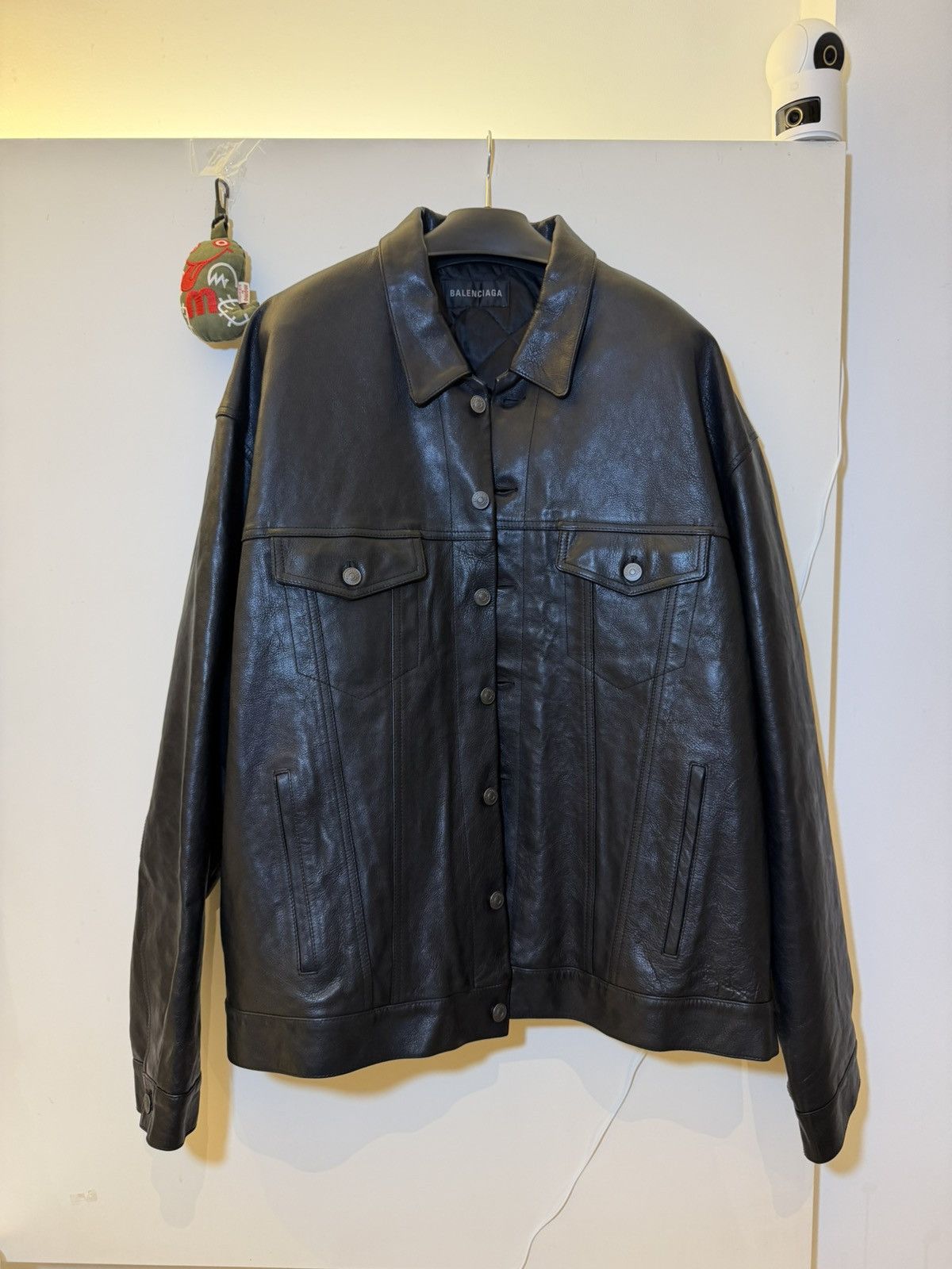Balenciaga Balenciaga Buffalo Leather Trucker Jacket Black Size XS Size US XS / EU 42 / 0 - 1 Thumbnail