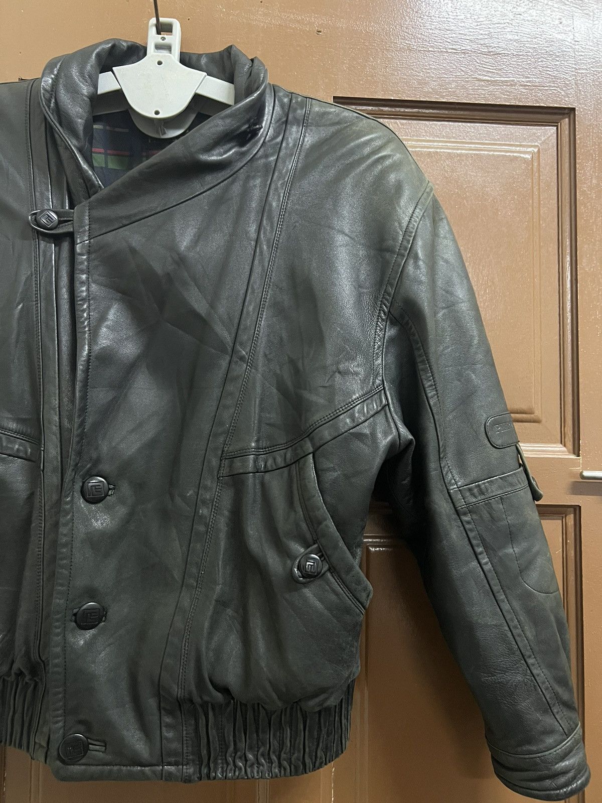 Designer PIERRE BALMAIN LEATHER JACKET Size US XL / EU 56 / 4 - 11 Thumbnail