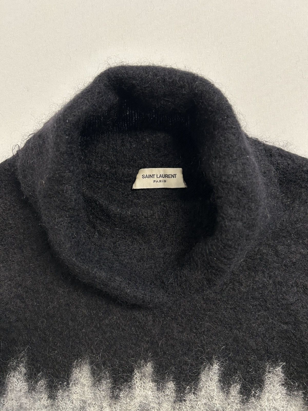 Saint Laurent Paris FW2020 Zigzag Stripe Mohair Knit Sweater Size US L / EU 52-54 / 3 - 5 Thumbnail
