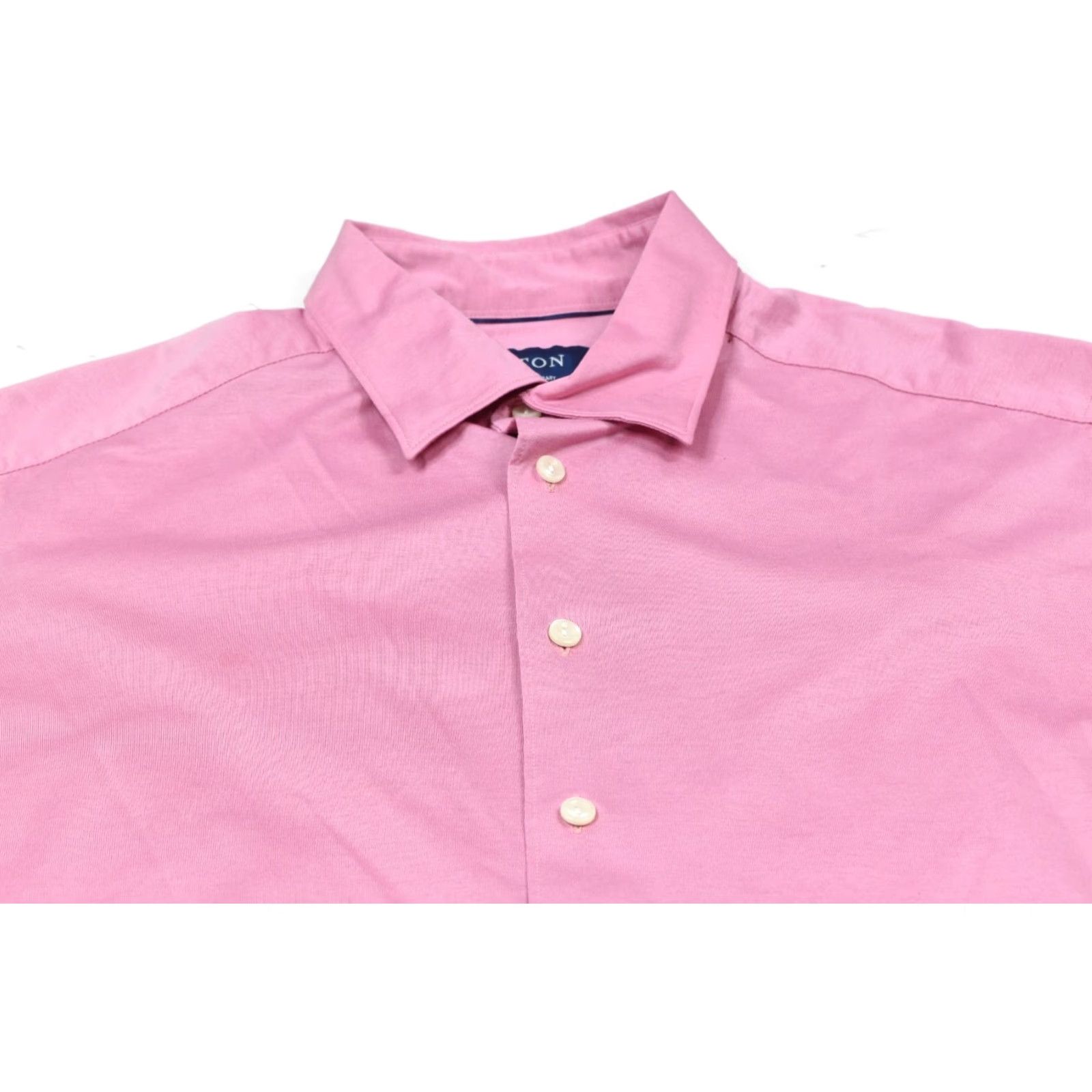 Eton ETON Contemporary Shirt Mens XL Pink Long Sleeve Button-Up Cotton Jersey Size US XL / EU 56 / 4 - 3 Thumbnail