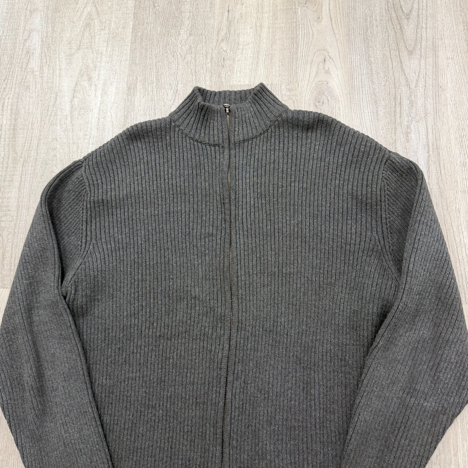 Aeropostale Vintage Aeropostale Ribbed Knit Full Zip Sweater Extra Large Size US XL / EU 56 / 4 - 2 Thumbnail