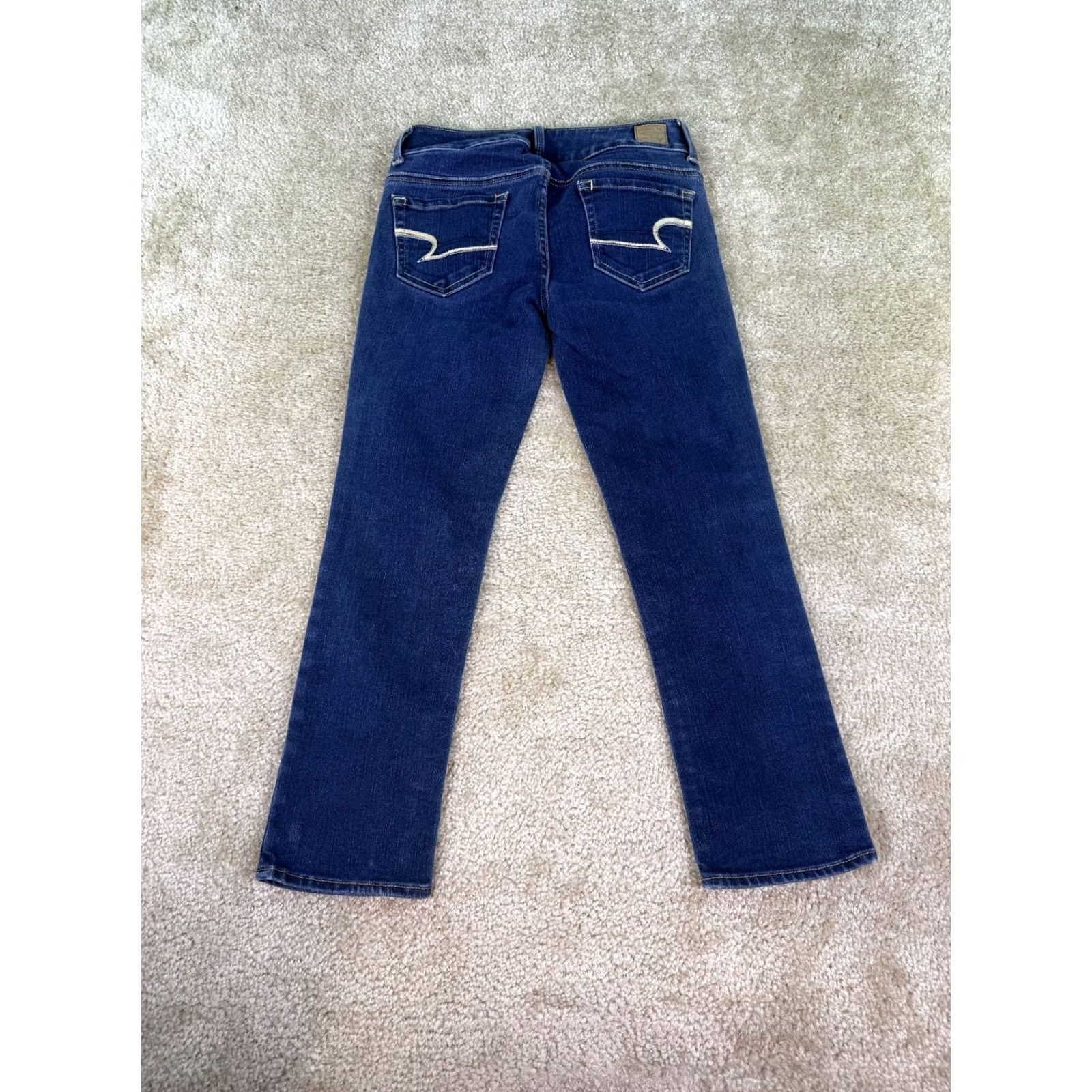 American Eagle Outfitters American Eagle Womens Jeans Artist Crop Blue 2 Stretch Dark Wash C928 Size 26" / US 2 / IT 38 - 4 Thumbnail