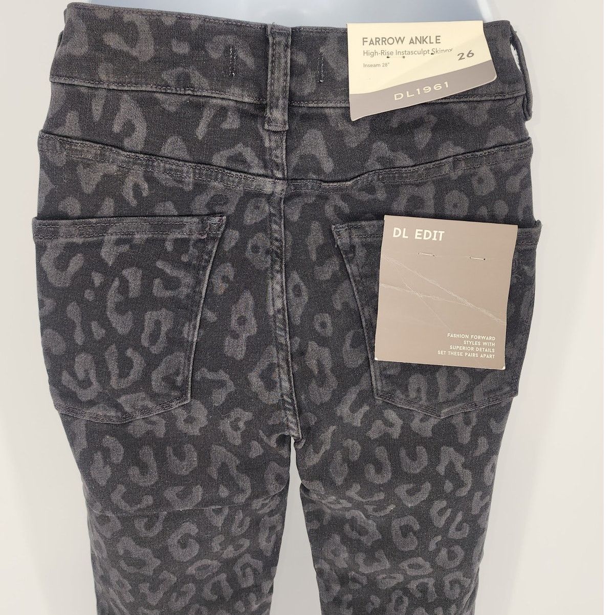 DL1961 DL1961 Farrow Ankle Jeans Black Leopard Print Women's Sz 26 Size 26" / US 2 / IT 38 - 12 Thumbnail