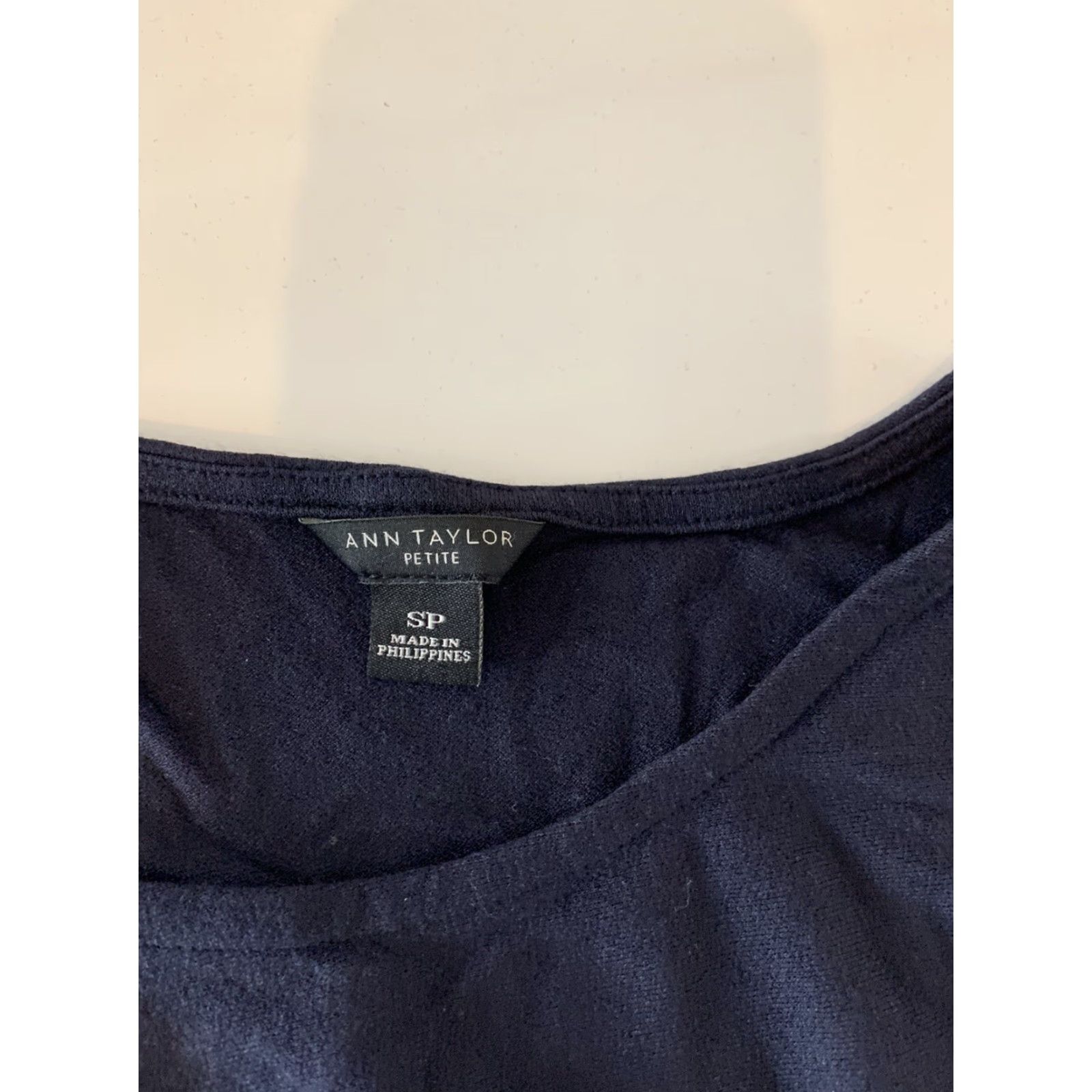 Ann Taylor Ann Taylor Dress Women Shift Midi 3/4 Sleeve Petite Small Navy Blue Solid… Size S / US 4 / IT 40 - 2 Thumbnail