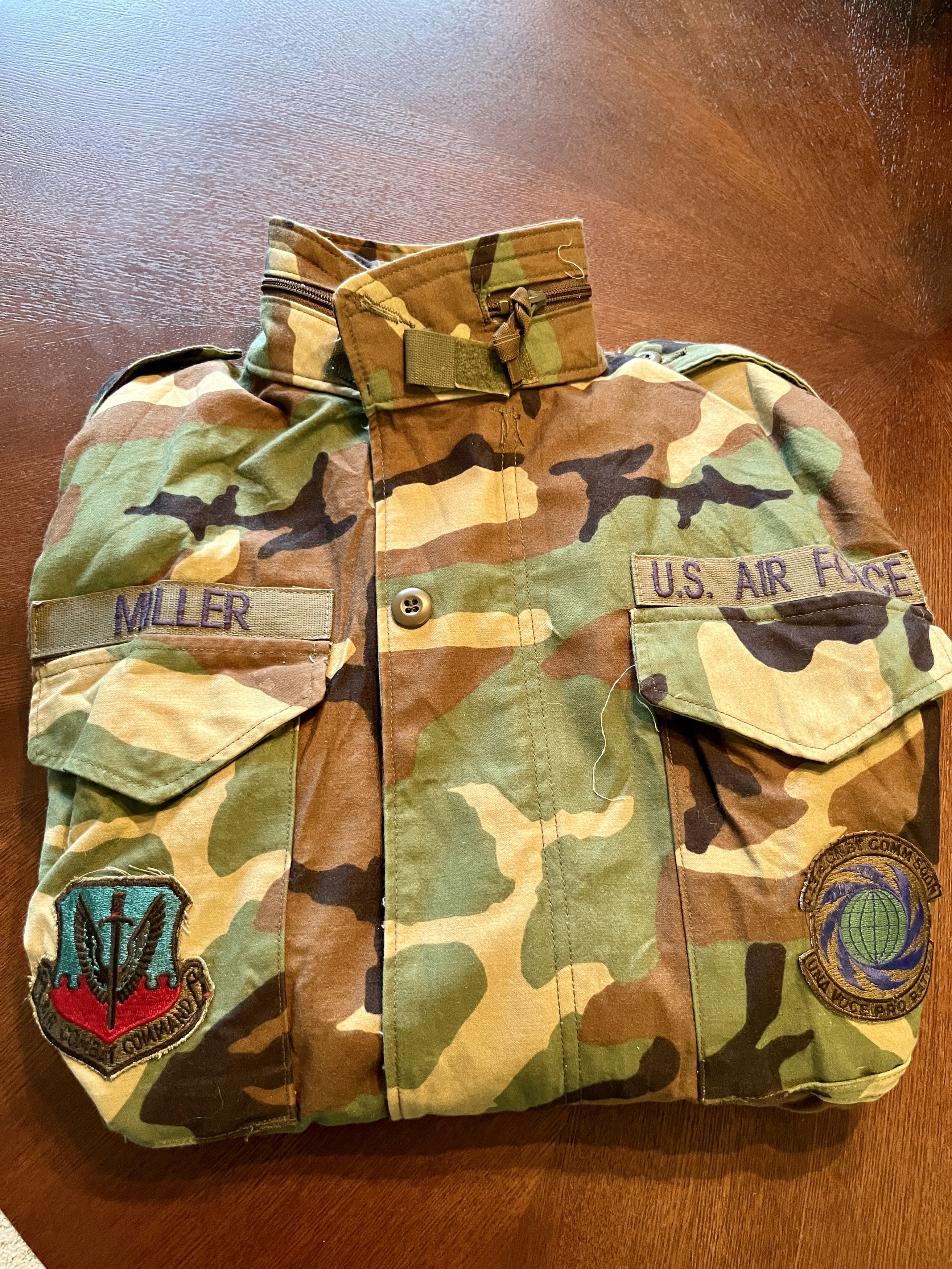Vintage Vintage 1996 US Air Force Woodland Camo M-65 Field Jacket Size US M / EU 48-50 / 2 - 1 Thumbnail