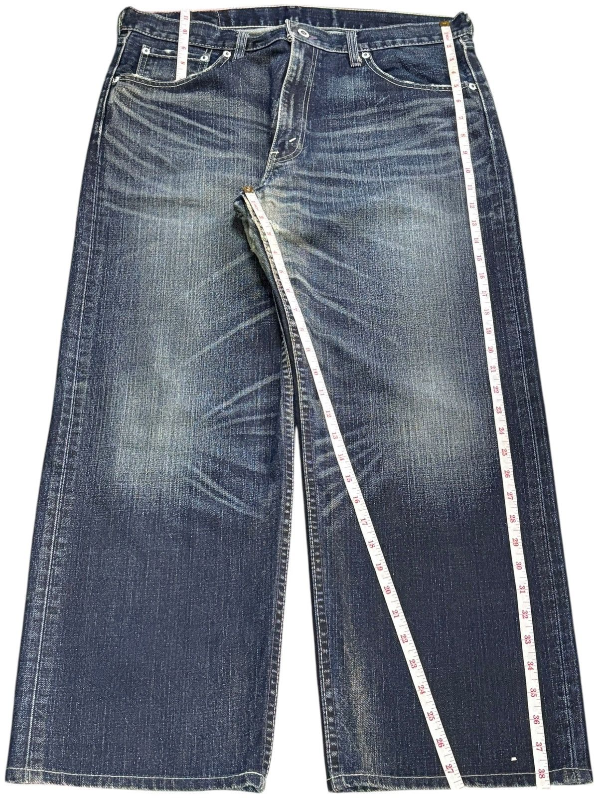 Levi's Vintage 90s Levis 503 Blue Wash Distressed Loose Baggy Jeans Size US 36 / EU 52 - 13 Thumbnail