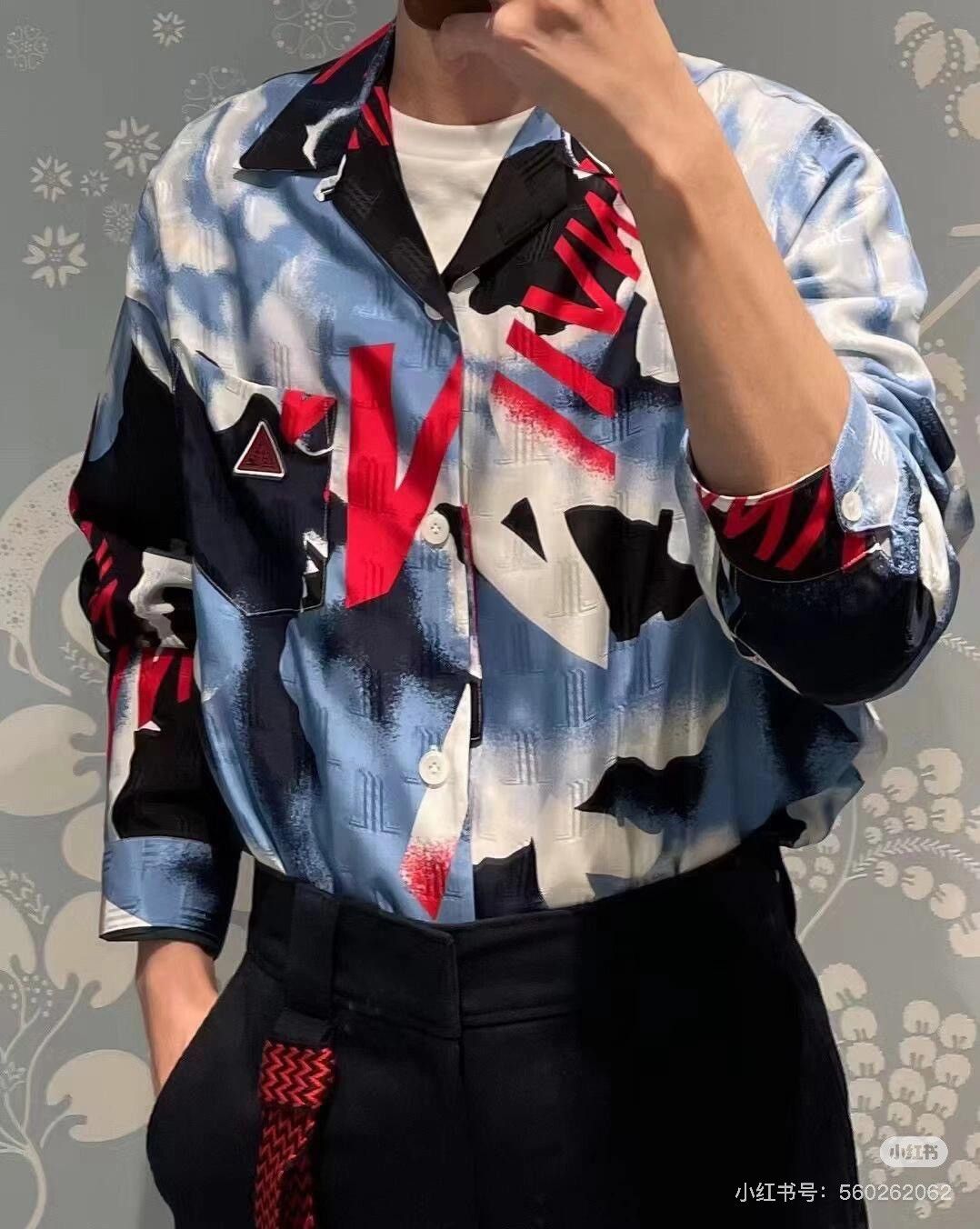 Lanvin silk print shirt collar size40 Size US M / EU 48-50 / 2 - 1 Thumbnail