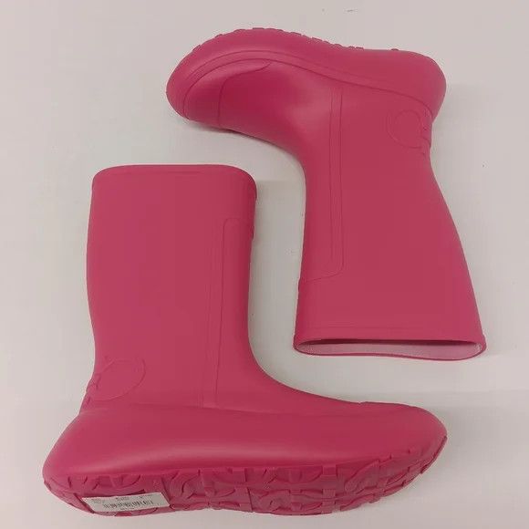 Salvatore Ferragamo Ferragamo Women's Gancini Detail Pink Rain Boots - Size 9 Size US 9 / IT 39 - 5 Thumbnail