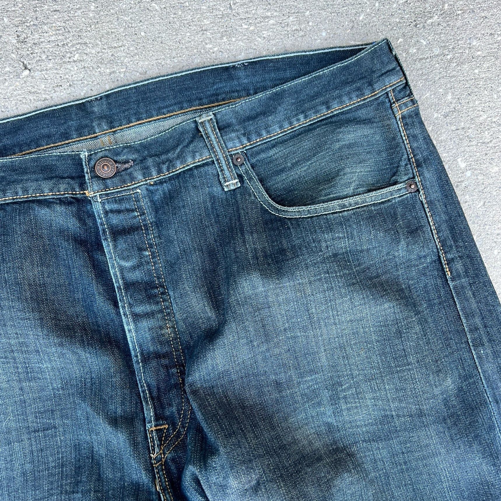 Levi's Levi's 501 Jeans Men 40x32 Straight Dark Blue Denim Vintage 90s Casual Clothing Size US 40 / EU 56 - 3 Thumbnail