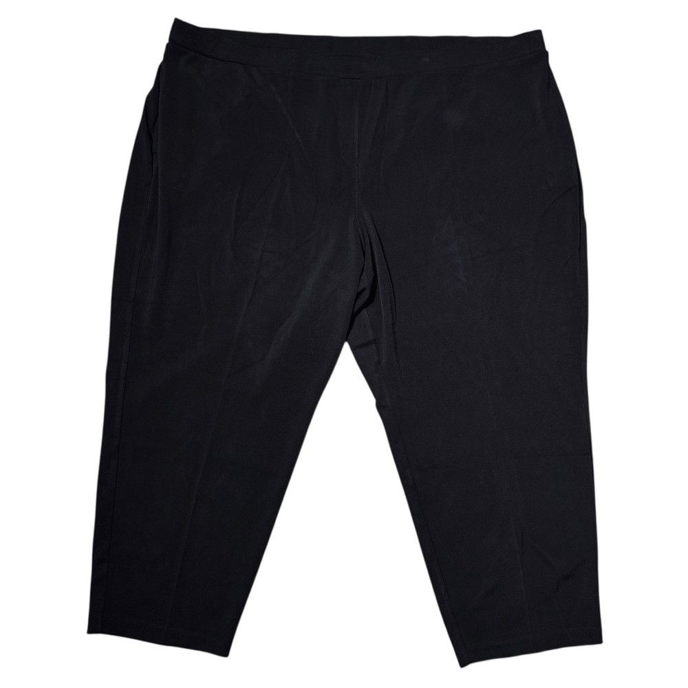 Other New Susan Graver Milano Knit Pull-On Slim Leg Ankle Black P Size 42" / US 20 - 2 Thumbnail