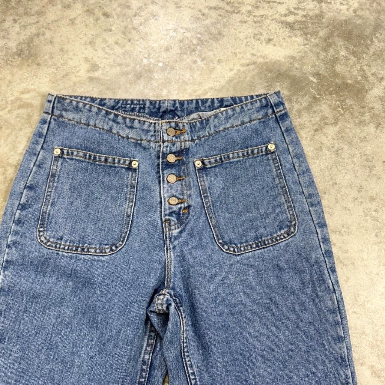 Jordache VINTAGE Jordache Jeans Juniors 7/8 High Rise Button Fly Flare Front Pockets 90s Size 28" / US 6 / IT 42 - 3 Thumbnail