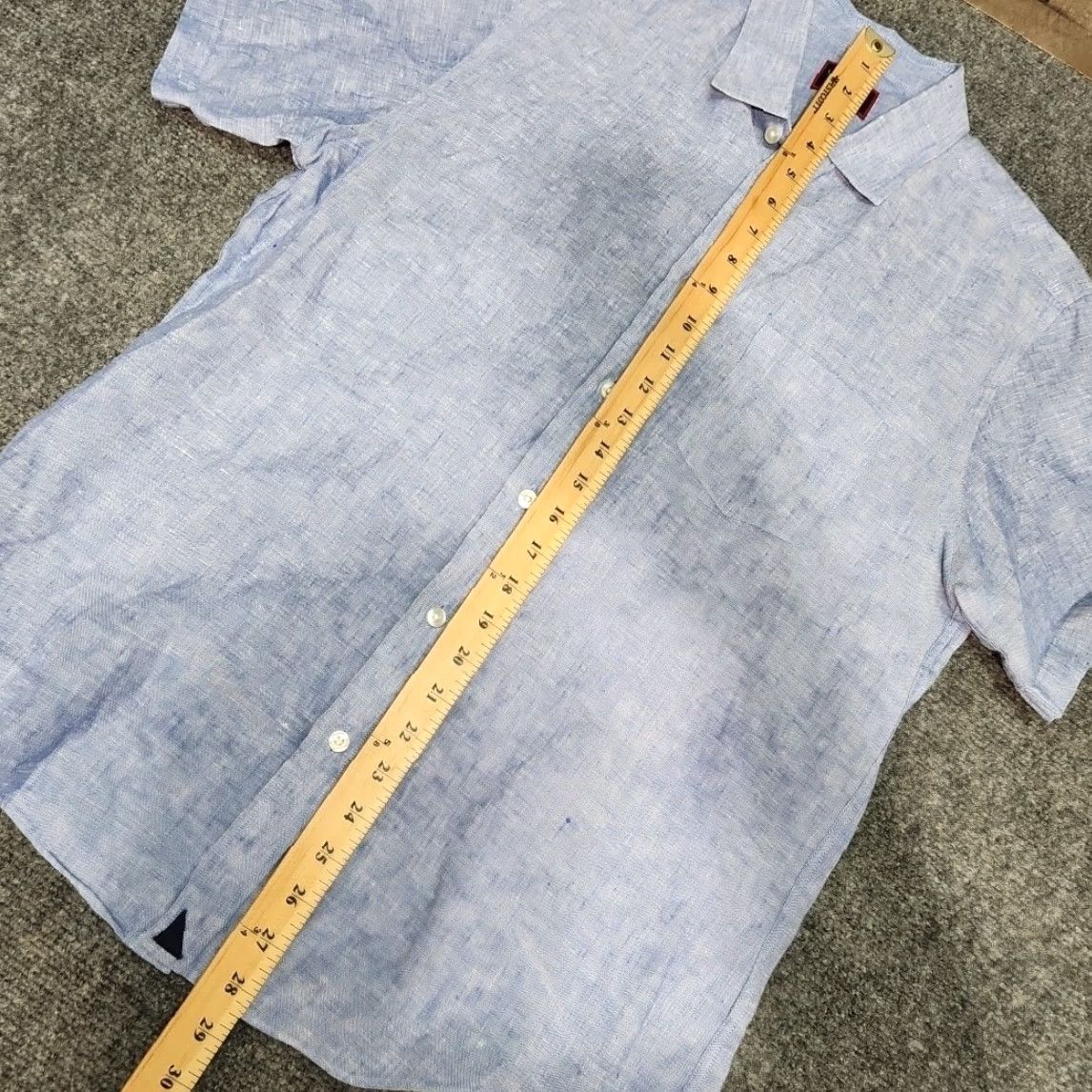 UNTUCKit UNTUCKit Men Blue Short Sleeve Button-Up Casual Shirt Slim Fit M Regular Button-Down Size US M / EU 48-50 / 2 - 5 Thumbnail