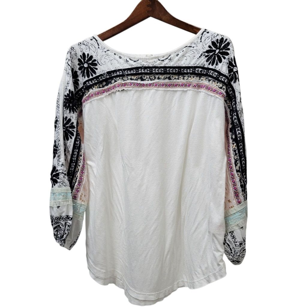 Free People Free People Women's Tripoli Top Blouse Blush Combo Size XS Size XS / US 0-2 / IT 36-38 - 4 Thumbnail