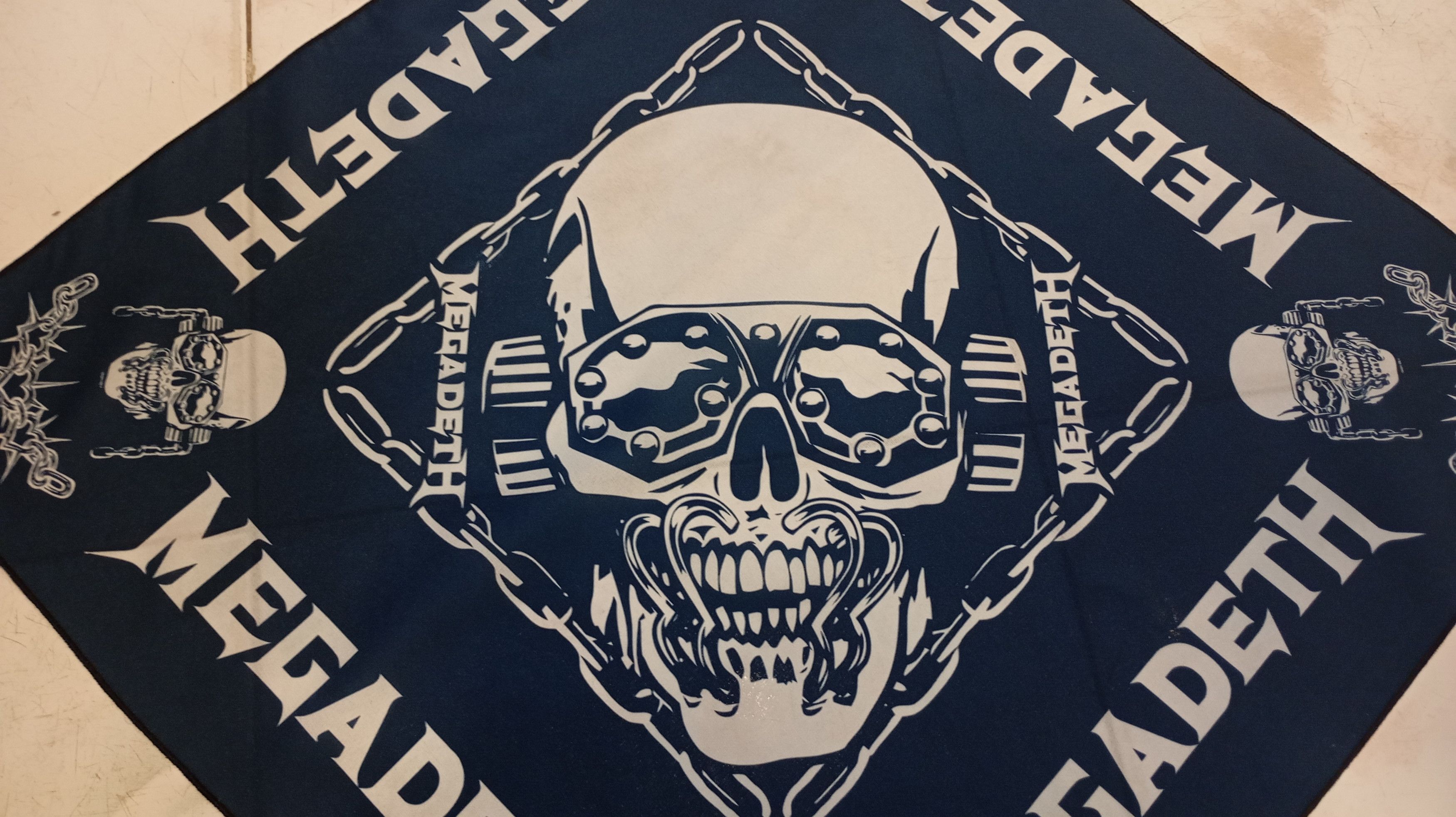 Band Tees Skulls Bandana Handkerchief Iron Maiden Motor head Size ONE SIZE - 4 Thumbnail