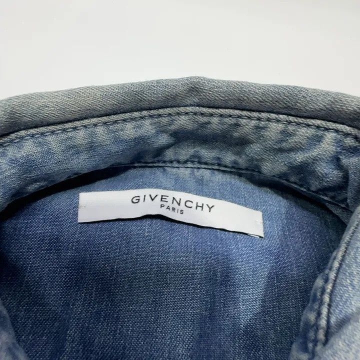 Givenchy Givenchy Givenchy Blue Denim Long Sleeve Star Shirt -2507 Size US M / EU 48-50 / 2 - 4 Thumbnail