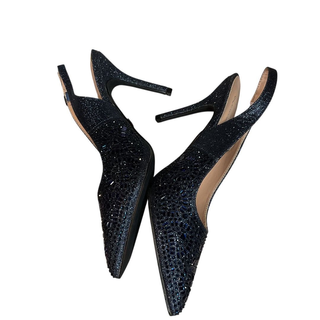 Other Lauren Lorraine Rhinestone Slingback Heels Navy Sz 8.5 NWB Size US 8.5 / IT 38.5 - 8 Thumbnail