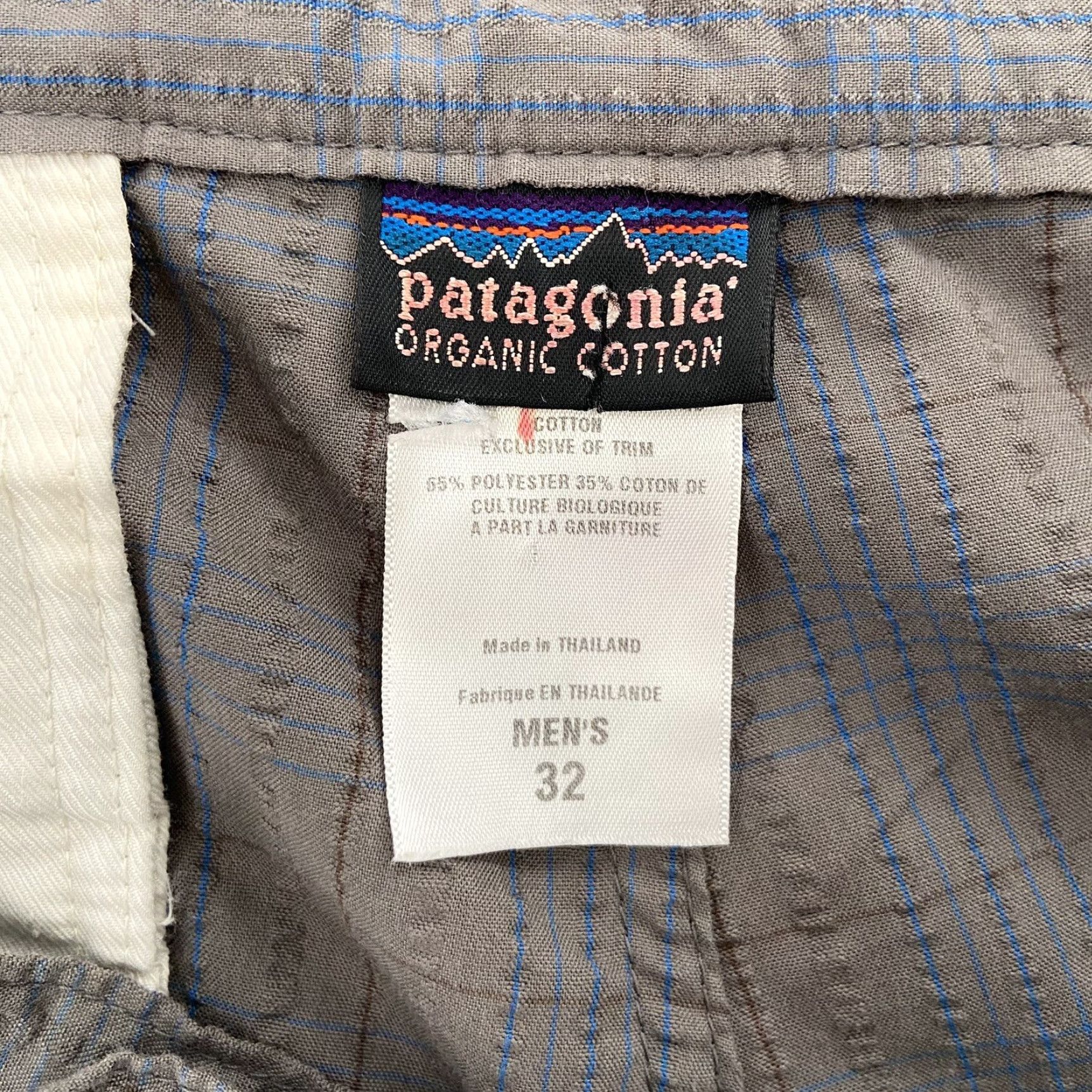 Patagonia Patagonia Shorts Adult 32 Gray Blue Plaid Organic Cotton Casual Outdoors Mens Size US 32 / EU 48 - 7 Thumbnail