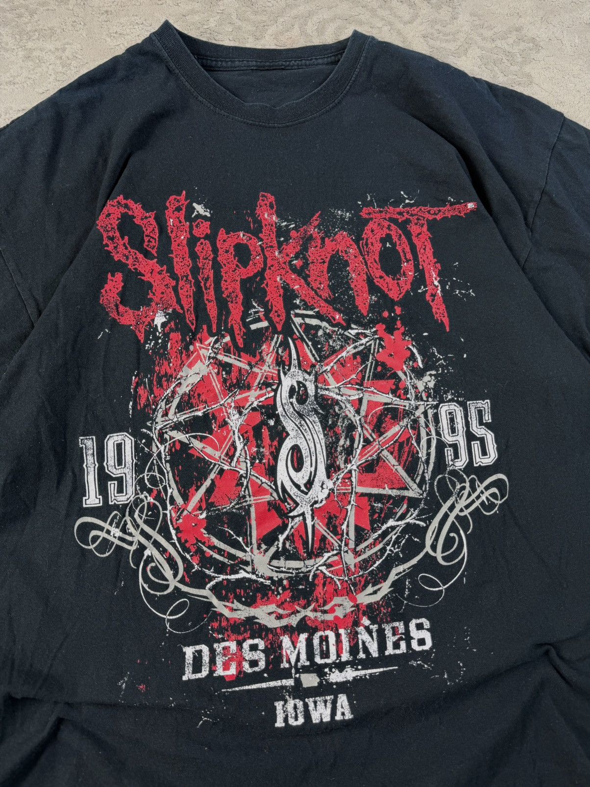 Slipknot Baggy Tshirt Slipknot Des Moines Iowa Metal Vintage Size US XL / EU 56 / 4 - 2 Thumbnail