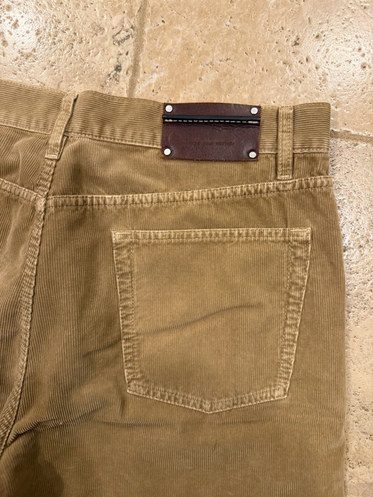Dries Van Noten Dries Van Noten Corduroy Light Brown Pants Size US 33 - 9 Thumbnail