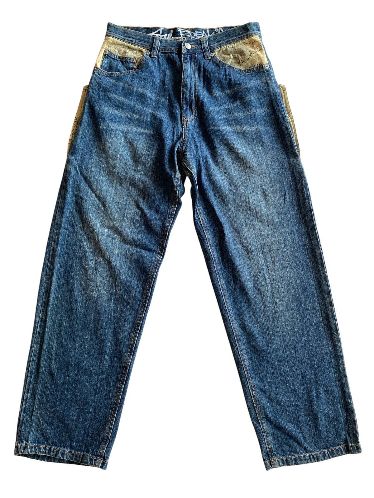 JNCO Vintage Y2K SOUL BREAK Denim Baggy Jeans Buckle Back Size US 30 / EU 46 - 1 Thumbnail