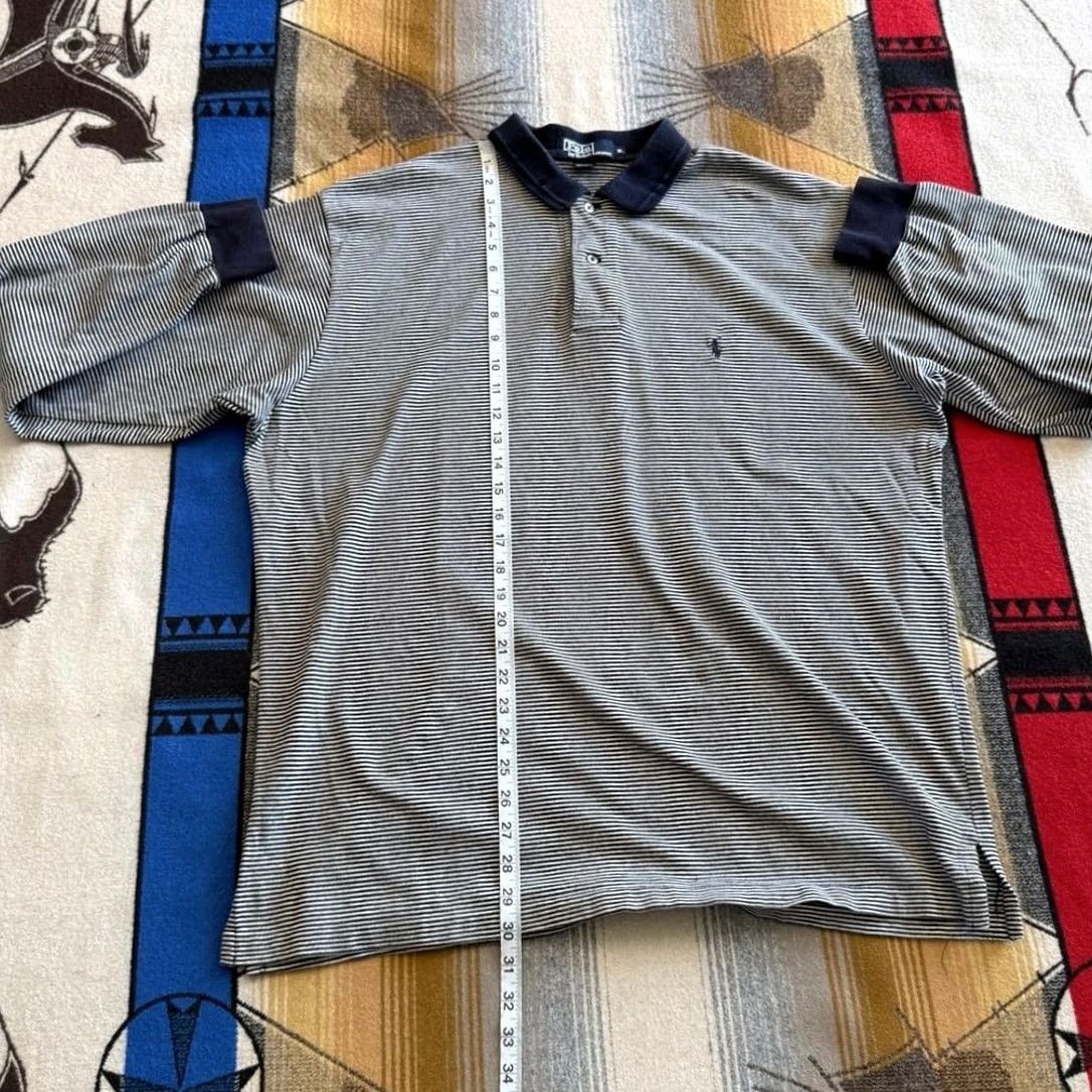 Polo Ralph Lauren Vintage Polo Ralph Lauren Mens Size XL Striped Black Gray Size US XL / EU 56 / 4 - 6 Thumbnail