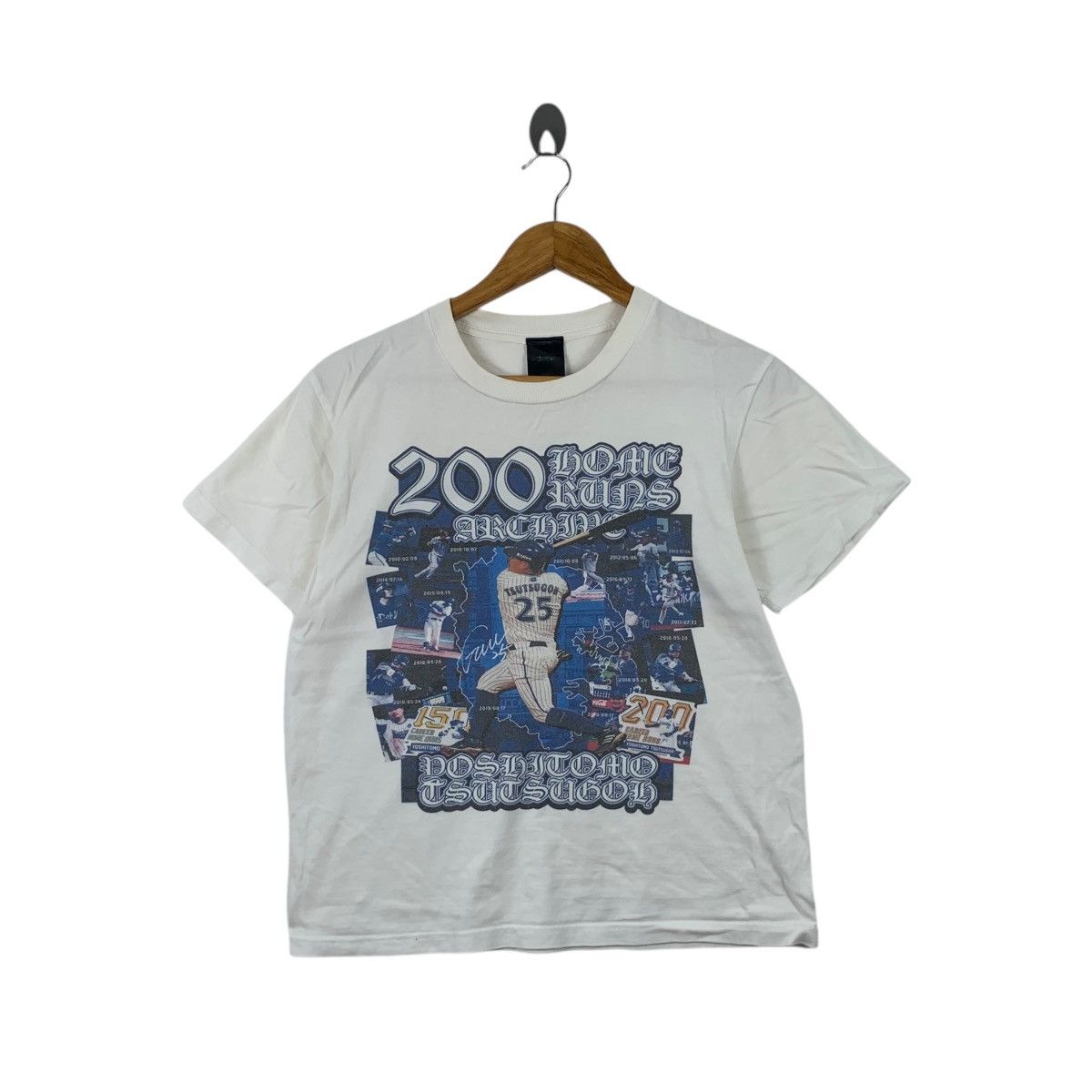 Vintage YOKOHAMA DENA BAYSTARS Yoshitomo Tsutsugo Tee Shirt Top Size US S / EU 44-46 / 1 - 1 Thumbnail