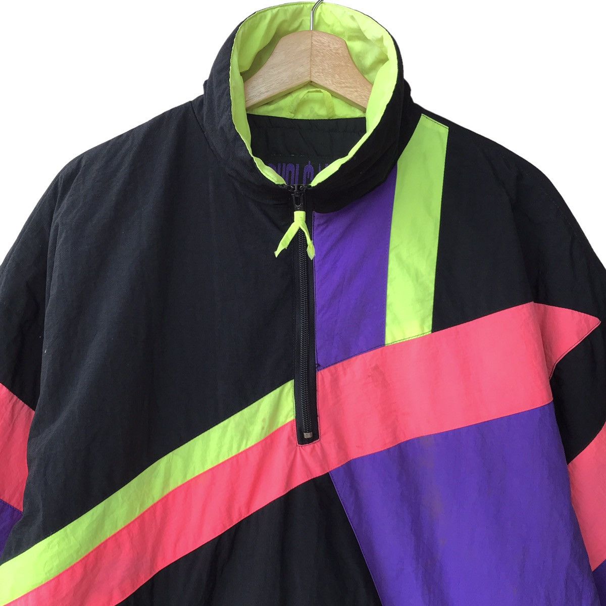 Vintage Dual Control USA Vintage 1990s Neon Pullover Jacket Size US M / EU 48-50 / 2 - 3 Thumbnail