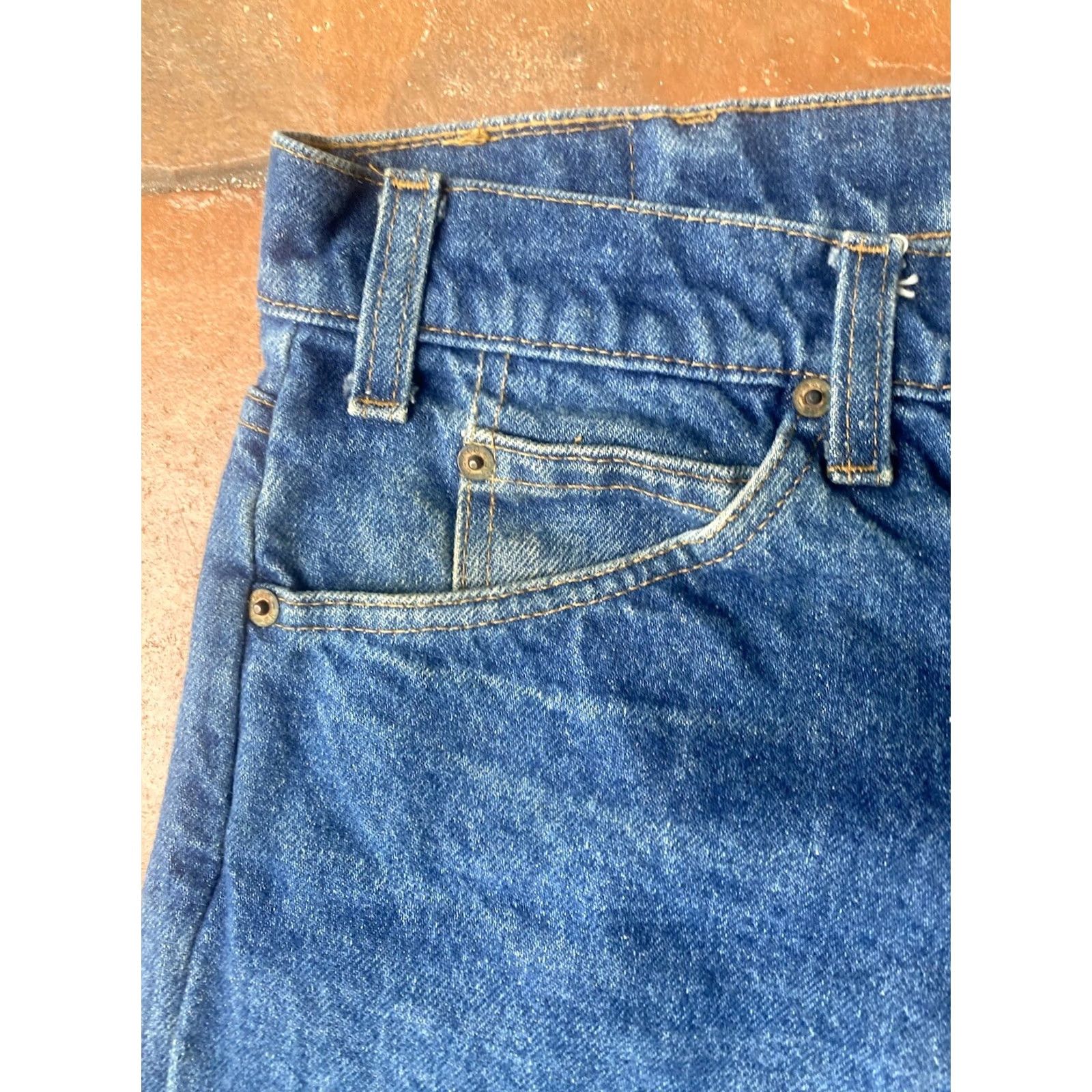 Levi's VINTAGE Levi's 575 Orange Tab Jeans Men's 36x32 Distressed Bootcut Denim Blue 80s Mens Size US 36 / EU 52 - 6 Thumbnail