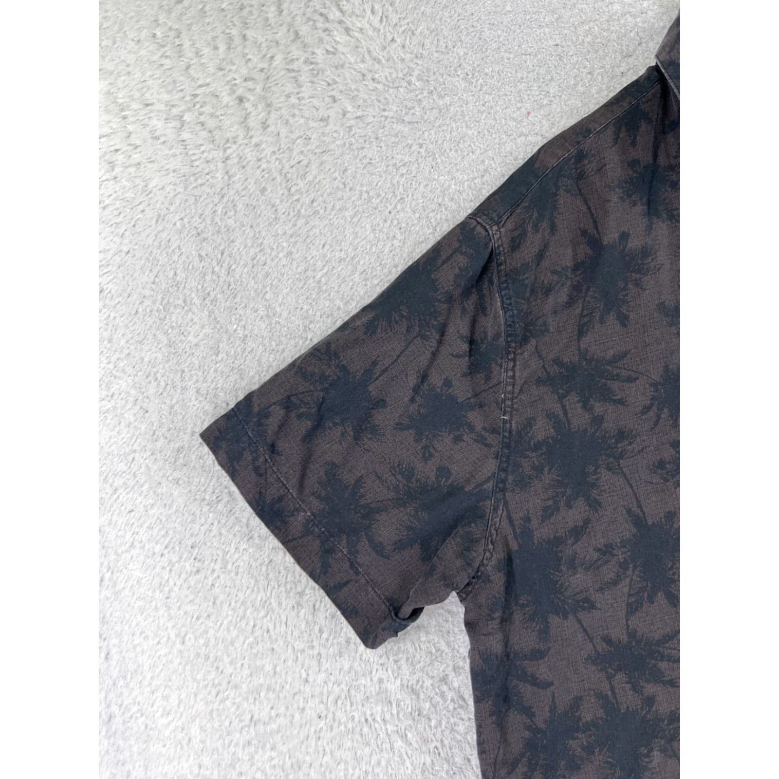 Nat Nast Nat Nast Shirt Mens 2XL Gray Silk Blend Hawaiian Pocket Short Sleeve Size US XXL / EU 58 / 5 - 3 Thumbnail